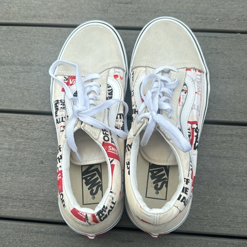 VANS Old Skool Sneakers Off The Wall Print Pattern size 9.5 women’s size 8 men’s